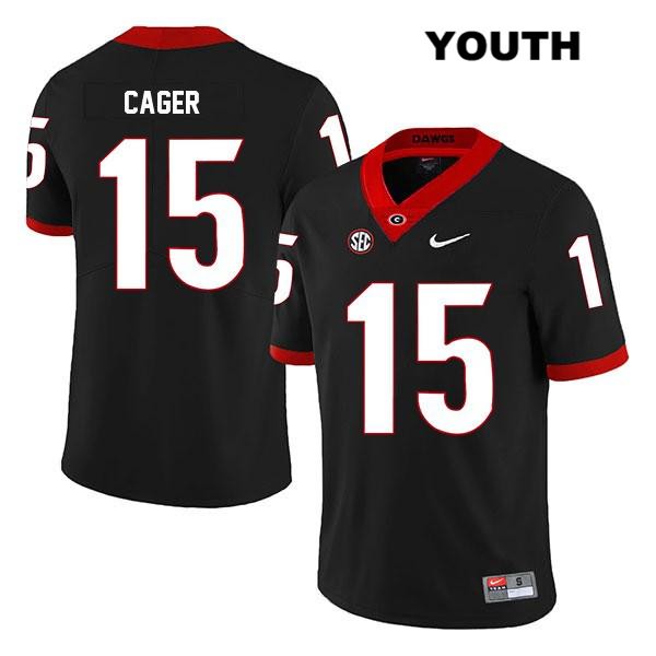 Georgia Bulldogs Youth Lawrence Cager #15 NCAA Legend Authentic Black Nike Stitched College Football Jersey XWA2156NB